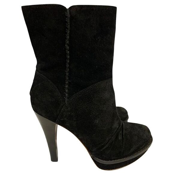 UGG Shoes - UGG | black leather bianka heeled bootie 8